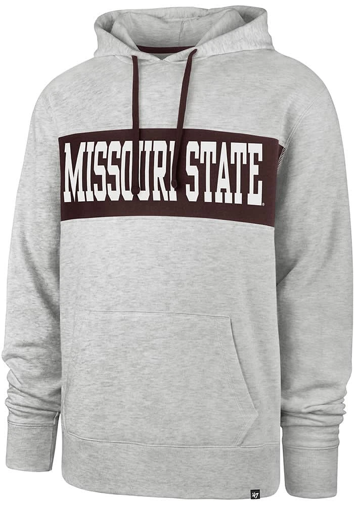 47 Missouri State Bears Mens Grey Chest Pass Long Sleeve Hoodie