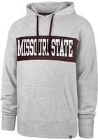 47 Missouri State Bears Mens Grey Chest Pass Long Sleeve Hoodie