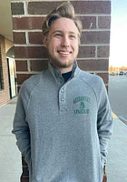 47 Michigan State Spartans Mens Grey Premier Match Long Sleeve Qtr Zip Pullover