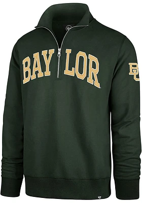 47 Baylor Bears Mens Green Upstate Striker Long Sleeve Qtr Zip Fashion Pullover