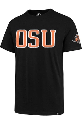 47 Oklahoma State Cowboys Black Franklin Fieldhouse Logo Short Sleeve Fashion T Shirt