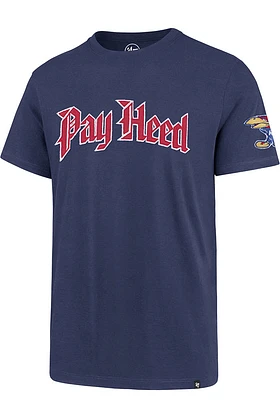 47 Kansas Jayhawks Blue Pay Heed Franklin Fieldhouse Short Sleeve Fashion T Shirt