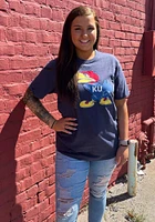 47 Kansas Jayhawks Navy Blue Logo Franklin Fieldhouse Short Sleeve Fashion T Shirt