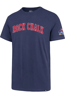 47 Kansas Jayhawks Blue Rock Chalk Franklin Fieldhouse Short Sleeve Fashion T Shirt