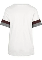 47 Texas A&M Aggies Womens White Frankie Sleeve Stripe Short T-Shirt