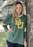 47 Baylor Bears Womens Green Piper Football LS Tee