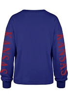47 Kansas Jayhawks Womens Blue Marlow Bell LS Tee