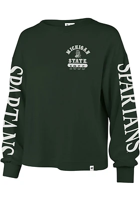 47 Michigan State Spartans Womens Green Marlow Bell LS Tee