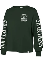 47 Michigan State Spartans Womens Green Marlow Bell LS Tee