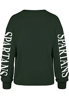 47 Michigan State Spartans Womens Green Marlow Bell LS Tee