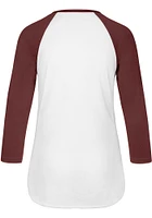 47 Oklahoma Sooners Womens White Frankie Raglan LS Tee