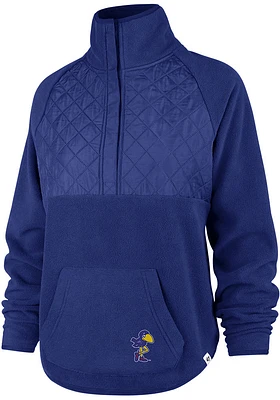 47 Kansas Jayhawks Womens Blue Vail Qtr Zip