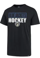 47 Columbus Blue Jackets Navy Blockout Super Rival Short Sleeve T Shirt