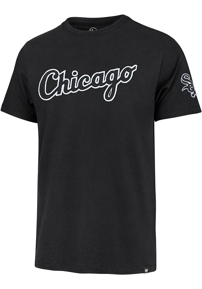 47 Chicago White Sox Black Wordmark Fieldhouse Short Sleeve Fashion T Shirt