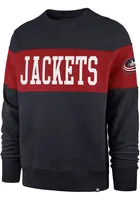 47 Columbus Blue Jackets Mens Navy Interstate Long Sleeve Fashion Sweatshirt