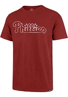 47 Philadelphia Phillies Red Wordmark Scrum Short Sleeve Fashion T Shirt