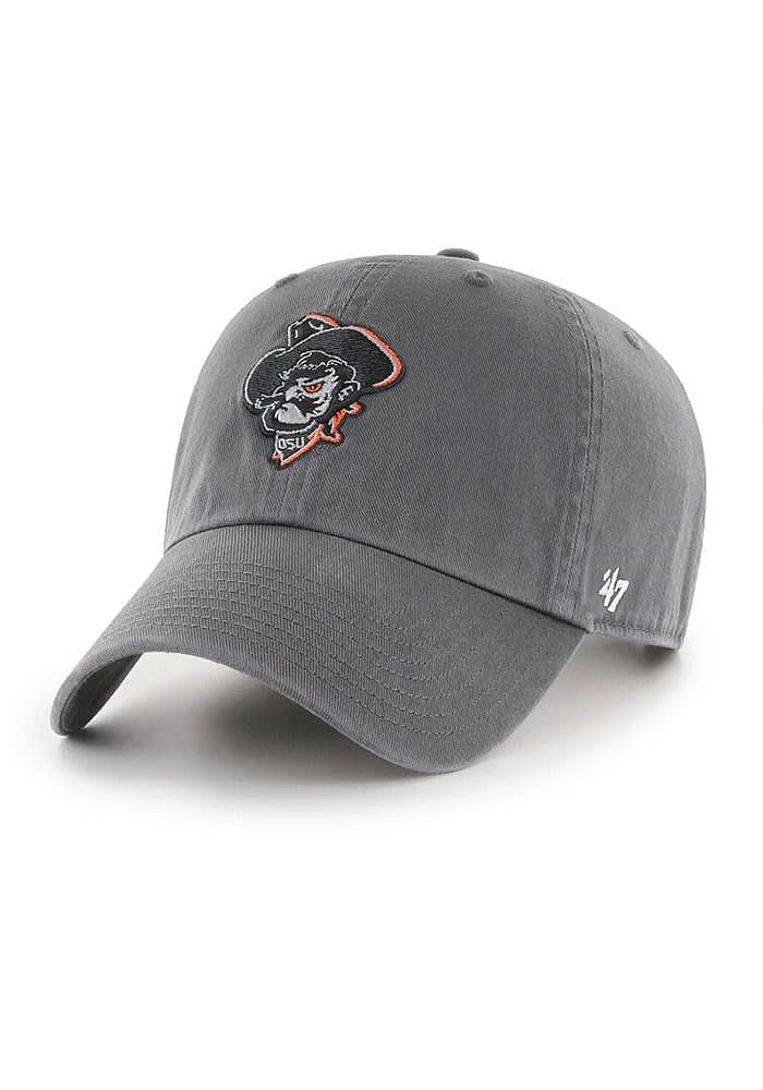 47 Oklahoma State Cowboys Phantom Pete Clean Up Adjustable Hat - Charcoal
