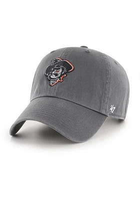 47 Oklahoma State Cowboys Phantom Pete Clean Up Adjustable Hat - Charcoal