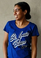 47 St Louis Blues Womens Blue Boarding Short Sleeve T-Shirt