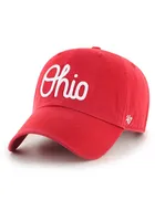 47 Ohio State Buckeyes Script Clean Up Adjustable Hat - Red