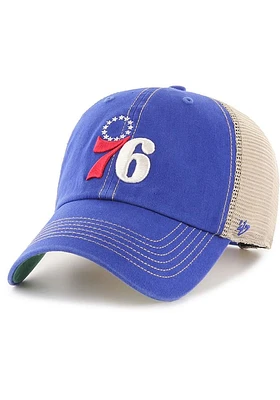47 Philadelphia 76ers Trawler Clean Up Adjustable Hat - Blue