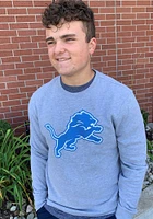 47 Detroit Lions Mens Grey Imprint Headline Long Sleeve Crew Sweatshirt