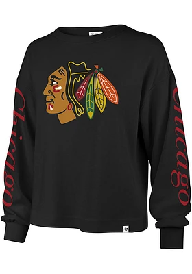 47 Chicago Blackhawks Womens Black Marlow LS Tee