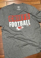 47 Kansas City Chiefs Grey Sport Drop Block Club Short Sleeve T Shirt