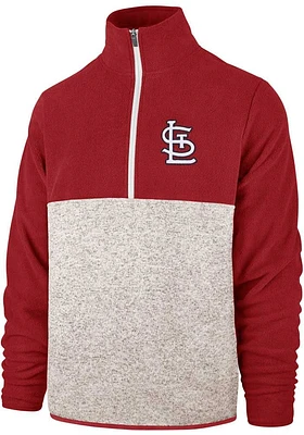 47 St Louis Cardinals Mens Red Kodiak Long Sleeve Qtr Zip Fashion Pullover