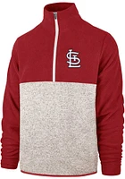47 St Louis Cardinals Mens Red Kodiak Long Sleeve Qtr Zip Fashion Pullover