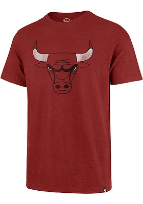 47 Chicago Bulls Red Primary Logo Scrum Short Sleeve Fashion T Shirt