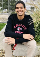 47 Kansas City Chiefs Mens Black Varsity Arch Long Sleeve Crew Sweatshirt