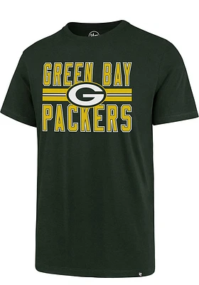 47 Green Bay Packers Block Stripe Super Rival Short Sleeve T Shirt