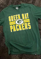 47 Green Bay Packers Block Stripe Super Rival Short Sleeve T Shirt