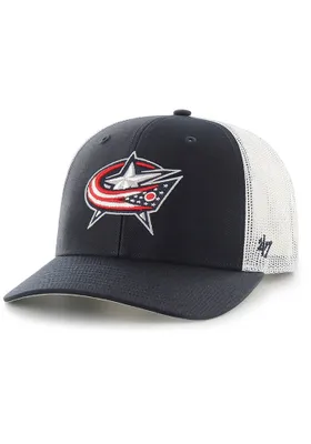 47 Columbus Blue Jackets Trucker Classic Adjustable Hat - Navy Blue