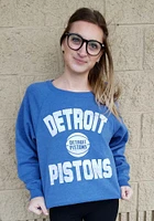 47 Detroit Pistons Womens Blue Emerson Crew Sweatshirt