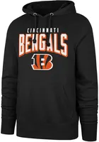 47 Cincinnati Bengals Mens Black Team Elements Arch Headline Long Sleeve Hoodie