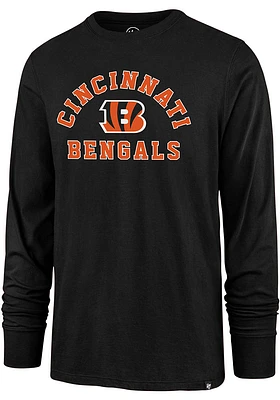 47 Cincinnati Bengals Black Varsity Arch Super Rival Long Sleeve T Shirt