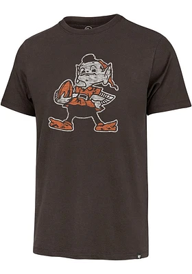 47 Cleveland Browns Brown Premier Franklin Design Short Sleeve Fashion T Shirt