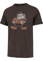 47 Cleveland Browns Brown Premier Franklin Design Short Sleeve Fashion T Shirt