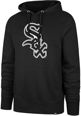 47 Chicago White Sox Mens Black Imprint Headline Long Sleeve Hoodie