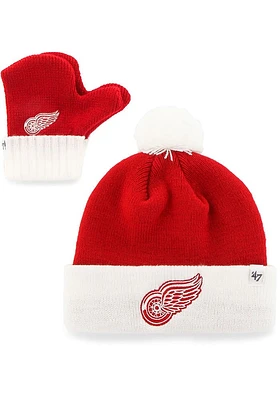 47 Detroit Red Wings Bam Bam Set Baby Knit Hat - Red