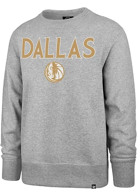 47 Dallas Mavericks Mens Grey City Series Headline Long Sleeve Crew Sweatshirt