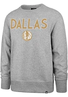47 Dallas Mavericks Mens Grey City Series Headline Long Sleeve Crew Sweatshirt