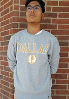 47 Dallas Mavericks Mens Grey City Series Headline Long Sleeve Crew Sweatshirt