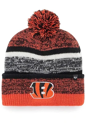 47 Cincinnati Bengals Orange Northward Cuff Pom Mens Knit Hat