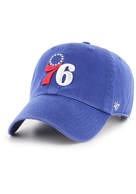 47 Philadelphia 76ers Clean Up Iconic Adjustable Hat - Blue
