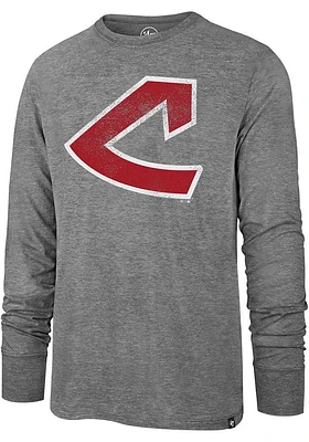 47 Cleveland Guardians Grey Logo Match Long Sleeve Fashion T Shirt