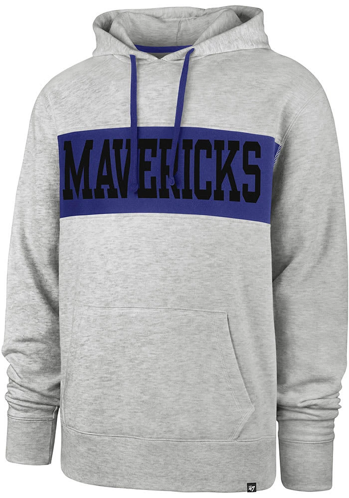 47 Dallas Mavericks Mens Grey CHEST PASS Fashion Hood