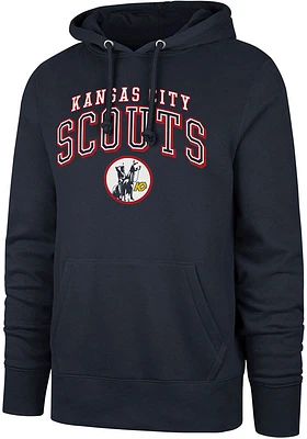 47 Kansas City Scouts Mens Navy Blue Double Decker Long Sleeve Hoodie